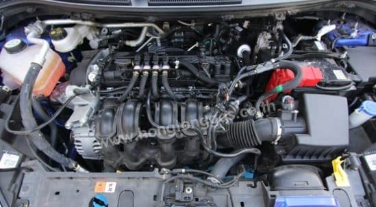 หน้าเครื่อ ง -หน้าเครื่อง - รีวิว Ford Fiesta 1.0 EcoBoost ติดแก๊ส Prins VSI-3 DI หงษ์ทองแก๊ส