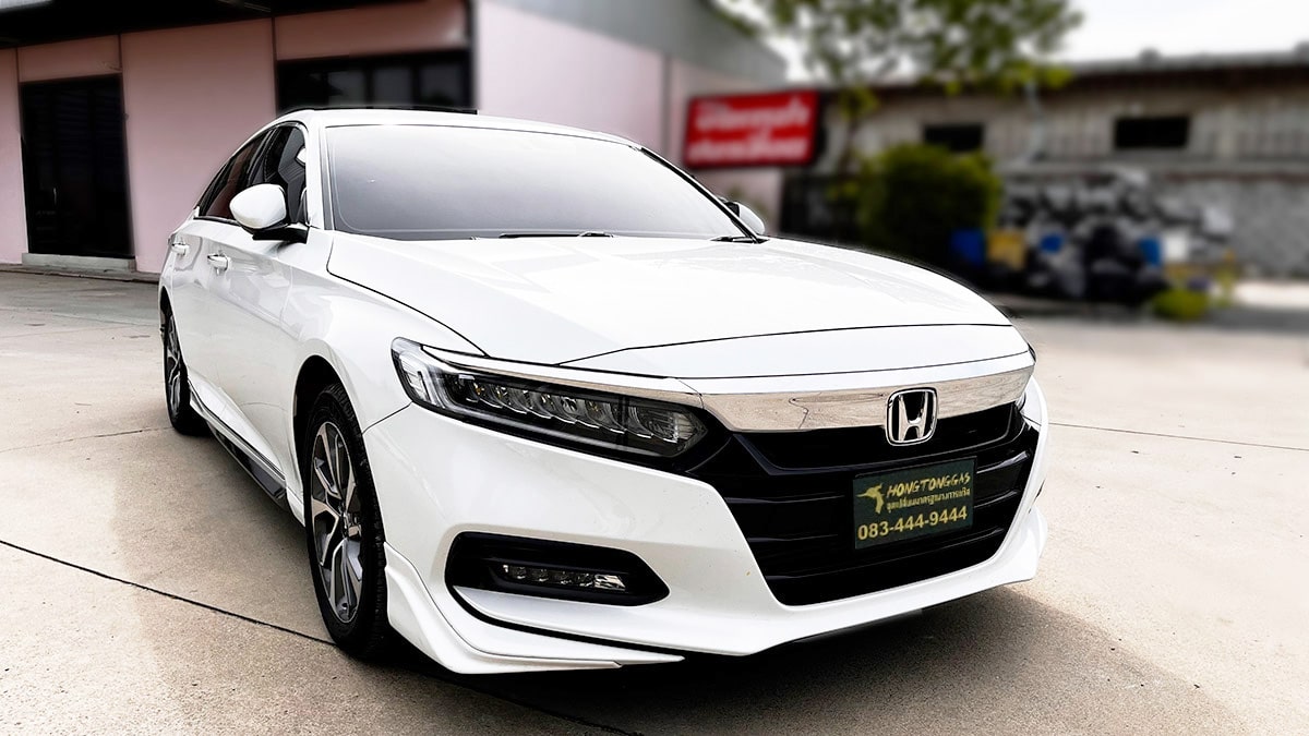 ติดแก๊ส Honda Accord 1.5 Turbo หงษ์ทองแก๊ส ติดแก๊ส lpg Prins vsi3di ถังโดนัท ราคา