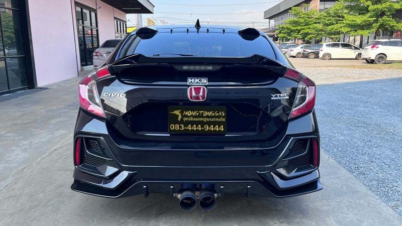 ติดแก๊ส Honda Civic FK 1.5 Turbo หงษ์ทองแก๊ส Prins VSI3 DI ติดแก๊ส LPG ถังโดนัท ราคา