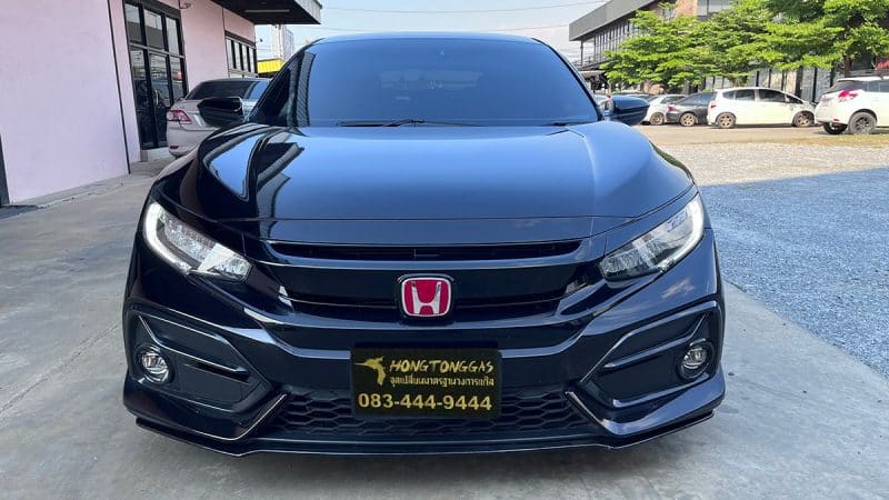 ติดแก๊ส Honda Civic FK 1.5 Turbo หงษ์ทองแก๊ส Prins ถังโดนัท ราคา ติดแก๊ส LPG