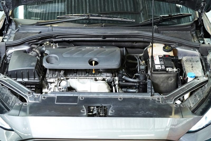 หน้าเครื่อง MG5 ติดแก๊ส Prins Silverline หงษ์ทองแก๊ส ถังโดนัท 42 ลิตร 