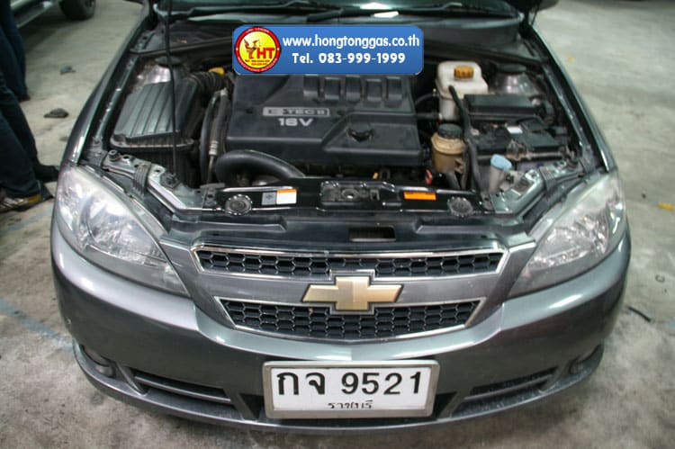 Chevrolet Optra ติดแก๊ส หงษ์ทองแก๊ส หน้าเครื่อง