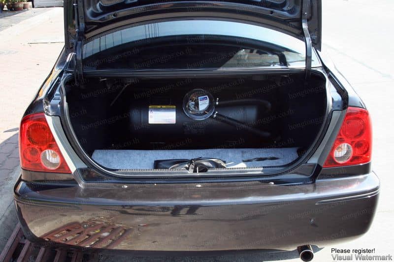 Ford Laser Tierra ติดแก๊ส หงษ์ทองแก๊ส ถังแคปซูล