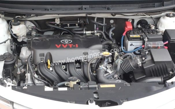 หน้าเครื่องยนต์ - รีวิว Toyota Vios ติดแก๊ส Prins - หงษ์ทองแก๊ส