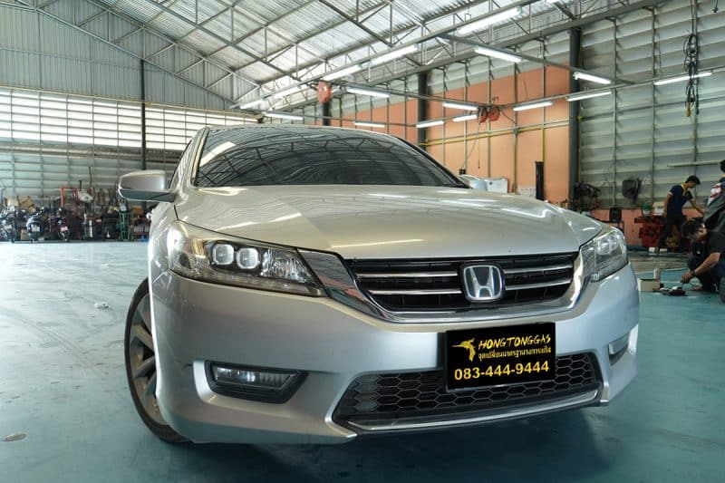 รีวิว ติดแก๊ส Honda Accord 2.4 G9 ติดแก๊ส Prins Silverline ถังโดนัท หงษ์ทองแก๊ส