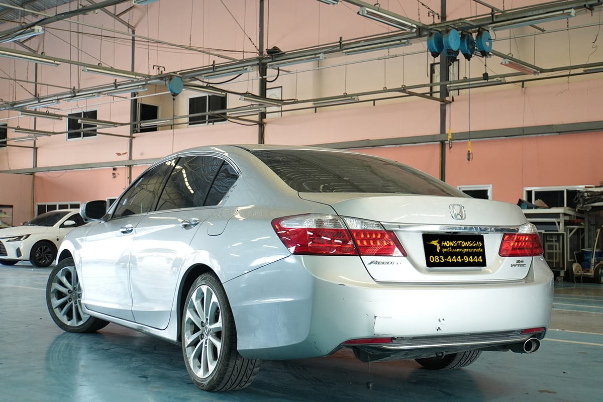 รีวิว ติดแก๊ส Honda Accord 2.4 G9 ติดแก๊ส Prins Silverline ถังโดนัท หงษ์ทองแก๊ส