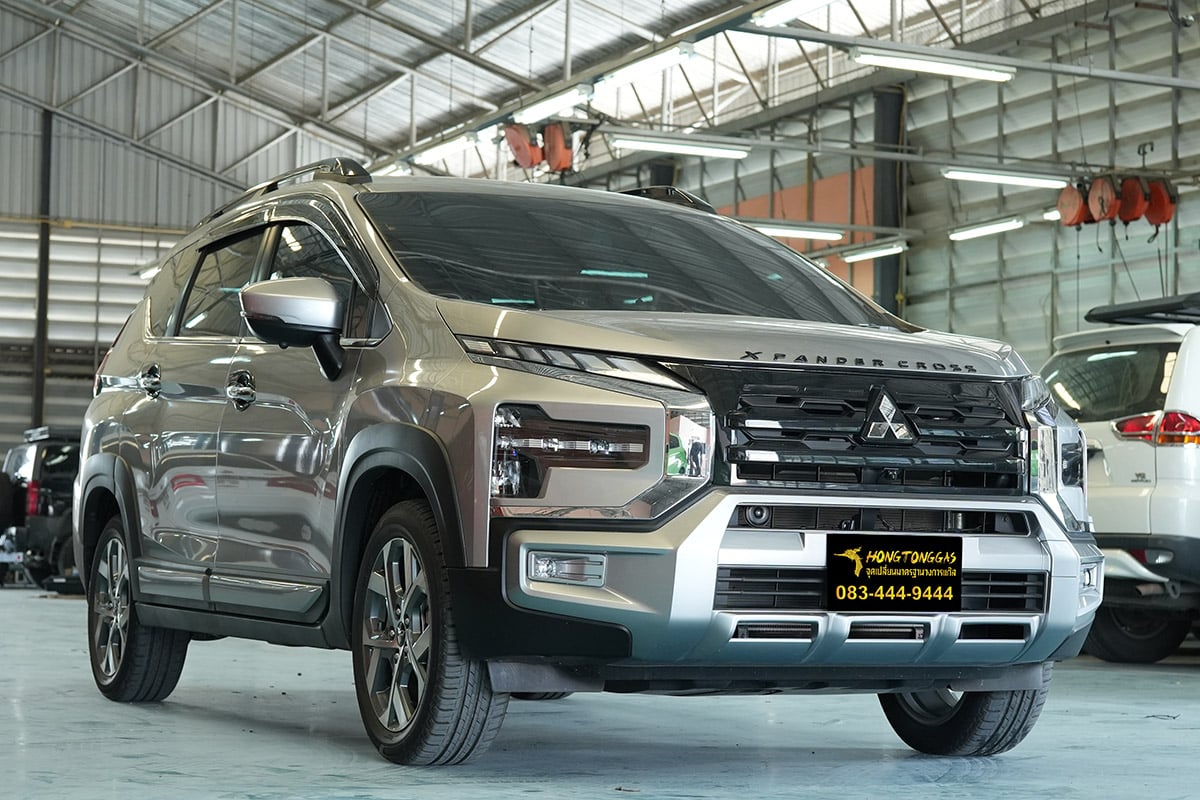 ติดแก๊ส Mitsubishi Xpander Cross ถังโดนัทหุ้มยาง หงษ์ทองแก๊ส ติดแก๊ส LPG Prins