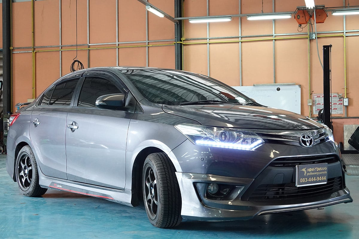 ติดแก๊ส LPG Toyota Vios ถังโดนัท หงษ์ทองแก๊ส ติดแก๊ส Prins