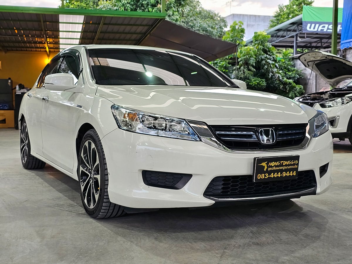 Honda Accord Hybrid ติดแก๊ส LPG Prins Silverline หงษ์ทองแก๊ส ถังโดนัท 62 ลิตร
