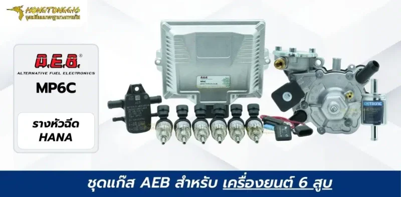 ติดแก๊ส ชุดแก๊ส A.E.B. 6 สูบ หัวฉีด Hana หงษ์ทองแก๊ส