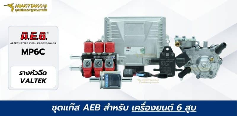 ติดแก๊ส AEB หัวฉีด Valtek 6 สูบ ECU AEB MP6C หงษ์ทองแก๊ส ราคา ติดแก๊ส lpg
