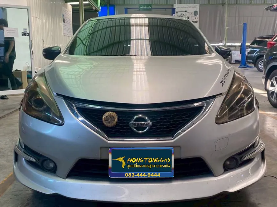 Nissan Pulsar Prins EcoMax หม้อต้ม Tomasetto Nodic รางหัวฉีด HANA กรองแก๊ส Certools F-750 กล่อง Prins AFC Compact 4D ถังโดนัทวางบน 54 ลิตร