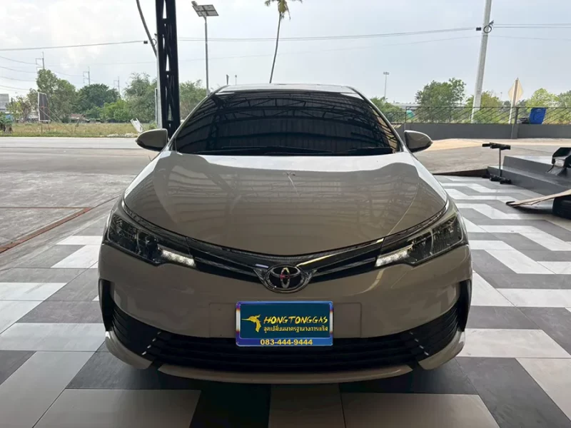 Toyota Altis Prins EcoMax หม้อต้ม Tomasetto Nordic รางหัวฉีด HANA กรองแก๊ส Certools F-750 กล่อง Prins AFC Compact 4D ถังโดนัทวางบน 42L