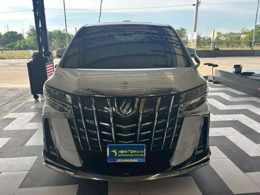 Toyota Alphard Prins EcoMax หม้อต้ม Tomasetto Nordic รางหัวฉีด HANA กรองแก๊ส Certools F-750 กล่อง AFC Compact 4D ถังโดนัทวางบน 42 ลิตร