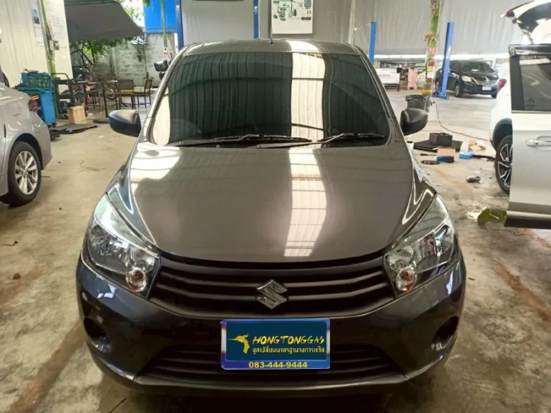 Suzuki Celerio ชุดแก๊ส Prins Technomax รางหัวฉีด HANA กล่อง Prins AFC Compact Pro 4D หม้อต้ม Prins CPR ถังโดนัทวางบน 35L