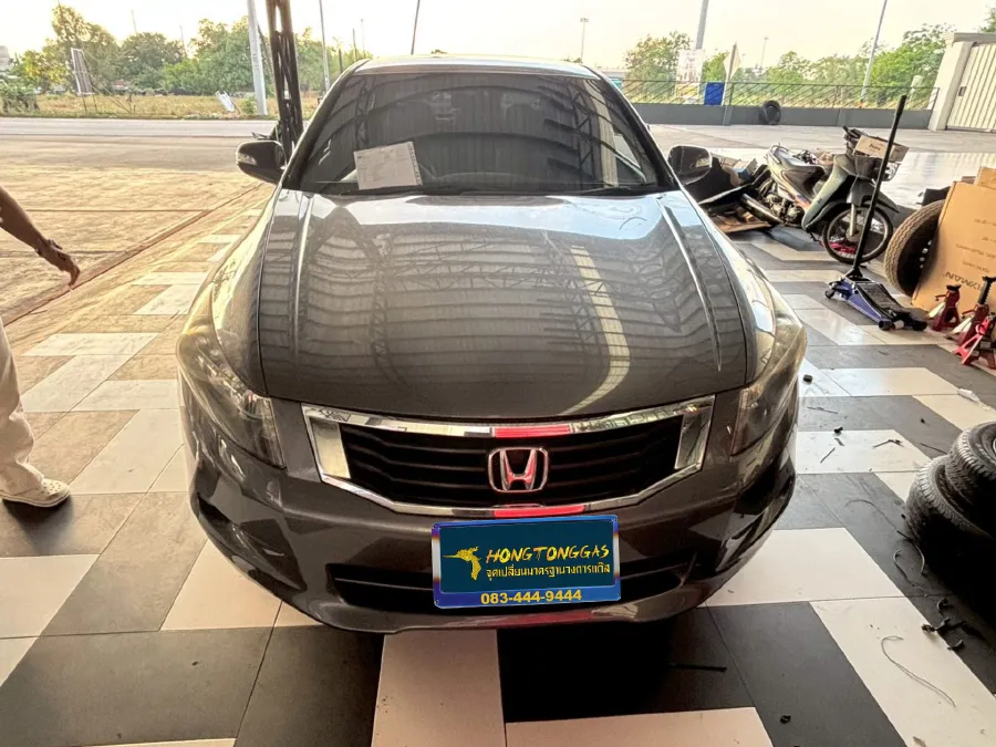 Honda Accord ชุดแก๊ส AEB 4 สูบ รางหัวฉีด HANA หม้อต้ม Tomasetto Nordic ECU AEB MP48 4สูบ ถังโดนัท 52L