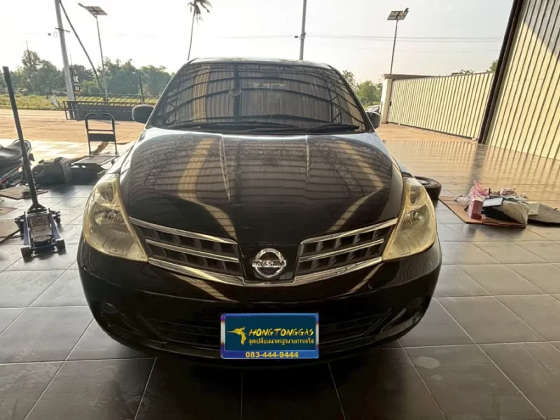 Nissan Tiida Prins EcoMax หม้อต้ม Tomasetto Nordic รางหัวฉีด HANA กล่อง Prins AFC Compact 4D กรองแก๊ส Certools F-750 ถังโดนัทวางบน 42L