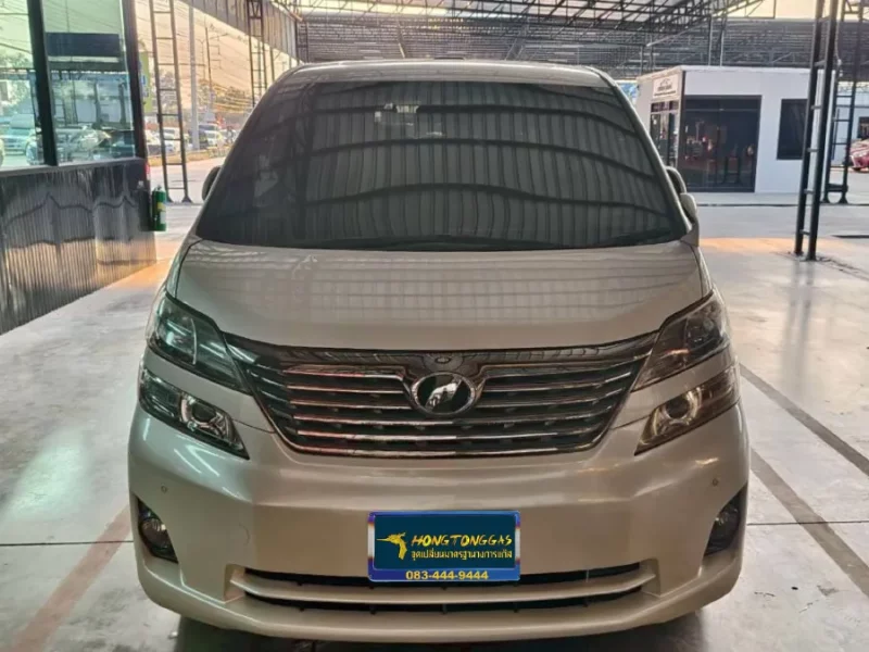 Toyota Vellfire 2.5 Prins Silverline หม้อต้ม Prins eVP-500 รางหัวฉีด Prins กล่อง AFC Compact Pro 4D กรองแก๊ส Prins ถังโดนัทหุ้มยาง วางล่าง 48L