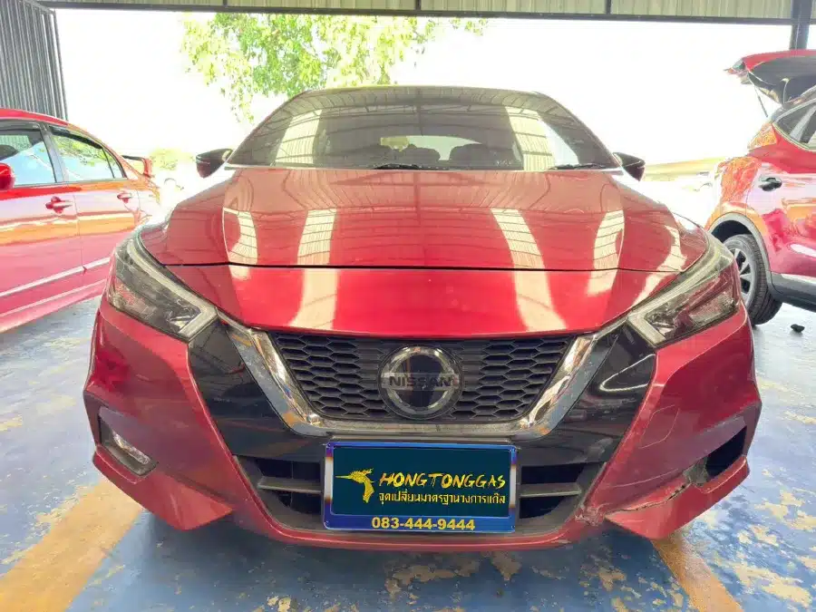 Nissan Almera Prins EcoMax รางหัวฉีด HANA หม้อต้ม TOMASETTO NORDIC กล่อง Prins AFC Compact 4D กรองแก๊สกลางสาย Certools F-750 ถังโดนัทวางบน 42L