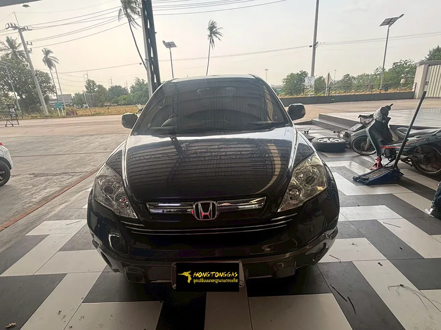HONDA CR-V Prins EcoMax หม้อต้ม Tomasetto Nordic รางหัวฉีด Hana กรองแก๊สกลางสาย Certool F-750 กล่อง Prins AFC Compact 4D ถังโดนัทวางใน 52L