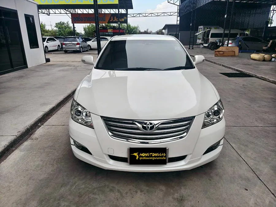 Toyota Camry Prins EcoMax หม้อต้ม Tomasetto Nordic รางหัวฉีด Hana กรองแก๊สกลางสาย Certool F-750 กล่อง Prins AFC Compact 4D ถังโดนัทวางใน 62L