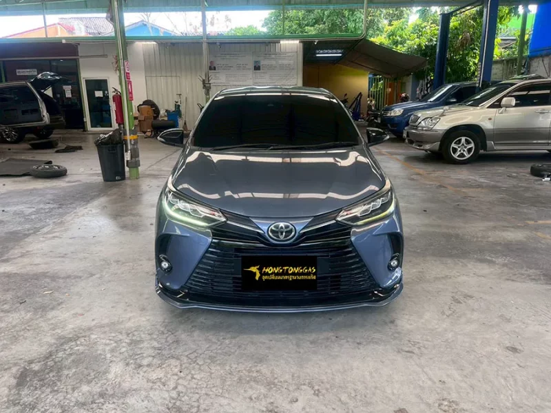 Toyota Yaris Ativ Prins EcoMax หม้อต้ม Tomasetto Nordic รางหัวฉีด Hana กรองแก๊สกลางสาย Certool F-750 กล่อง Prins AFC Compact 4D ถังโดนัทวางใน 54L