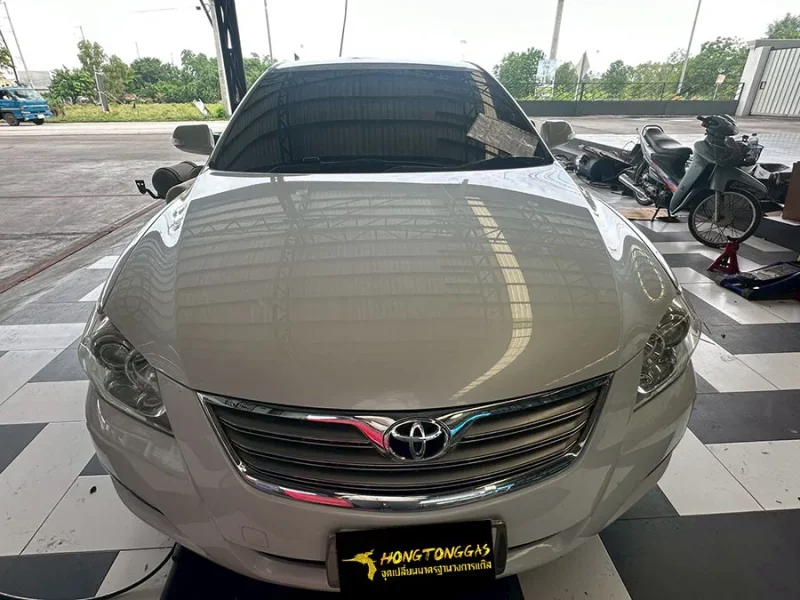 TOYOTA Camry Prins EcoMax หม้อต้ม Tomasetto Nordic รางหัวฉีด Hana กรองแก๊สกลางสาย Certool F-750 กล่อง Prins AFC Compact 4D ถังโดนัทวางใน 52L