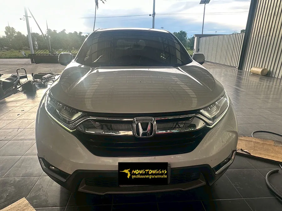 HONDA CR-V Prins Silverline หม้อต้ม Prins eVP-500 รางหัวฉีด Prins กรองแก๊สกลางสาย Certool F-750 กล่อง AFC Compact Pro 4D ถังโดนัทวางบน 52L