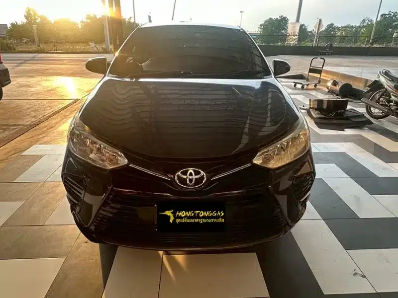 TOYOTA VIOS Prins EcoMax หม้อต้ม Tomasetto Nordic รางหัวฉีด Hana กรองแก๊สกลางสาย Certool F-750 กล่อง Prins AFC Compact 4D ถังโดนัทวางใน 42L