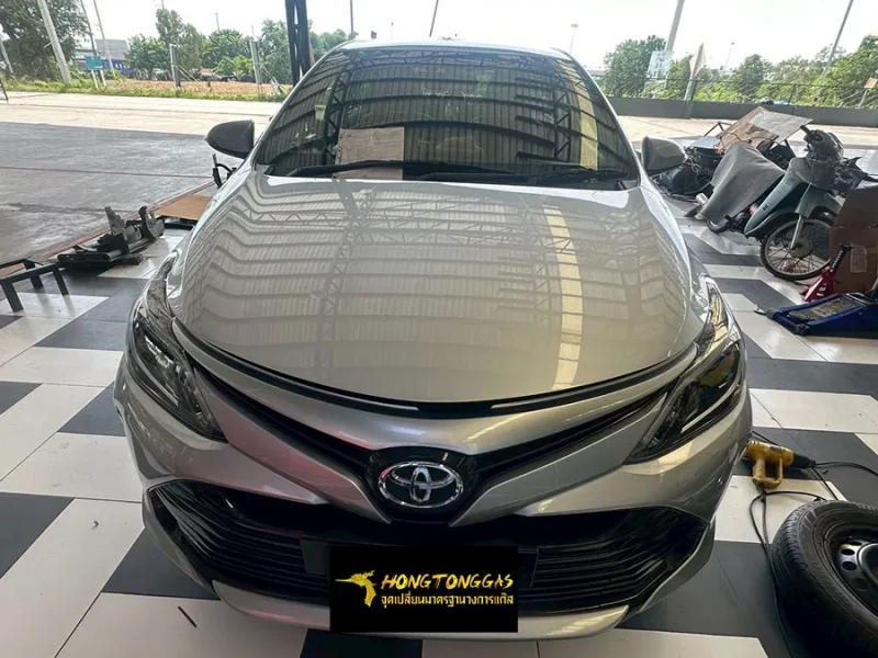 TOYOTA VIOS Prins EcoMax หม้อต้ม Tomasetto Nordic รางหัวฉีด Hana กรองแก๊สกลางสาย Certool F-750 กล่อง Prins AFC Compact 4D ถังโดนัทวางใน 42L
