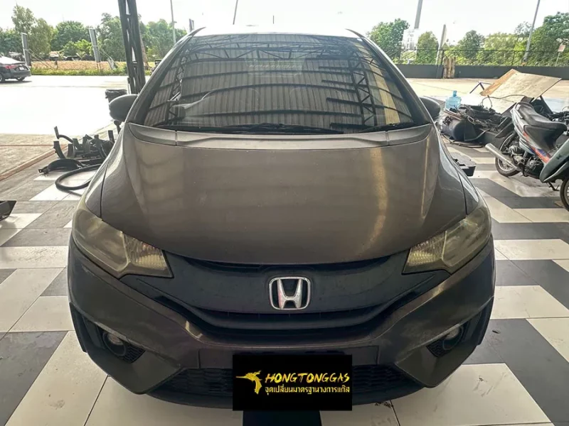 HONDA JAZZ Prins EcoMax หม้อต้ม Tomasetto Nordic รางหัวฉีด Hana กรองแก๊สกลางสาย Certool F-750 กล่อง Prins AFC Compact 4D ถังโดนัทวางใน 42L