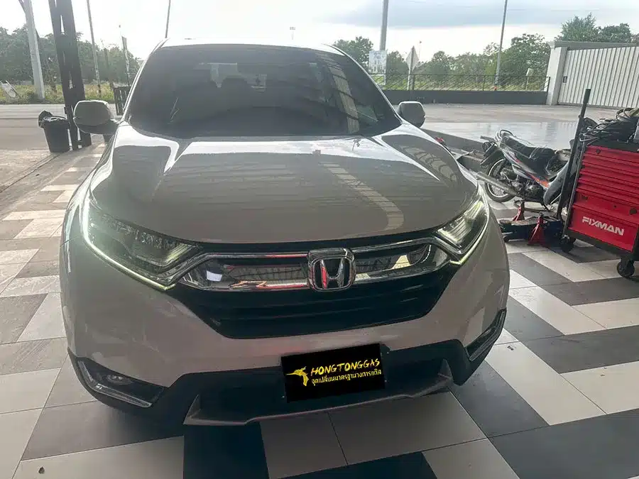 HONDA CR-V Prins EcoMax หม้อต้ม Tomasetto Nordic รางหัวฉีด Hana กรองแก๊สกลางสาย Certool F-750 กล่อง Prins AFC Compact 4D ถังโดนัทวางใน 62L