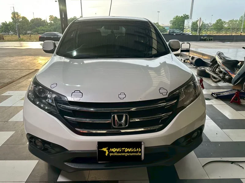 HONDA CR-V Prins EcoMax หม้อต้ม Tomasetto Nordic รางหัวฉีด Hana กรองแก๊สกลางสาย Certool F-750 กล่อง Prins AFC Compact 4D ถังโดนัทวางใน 62L