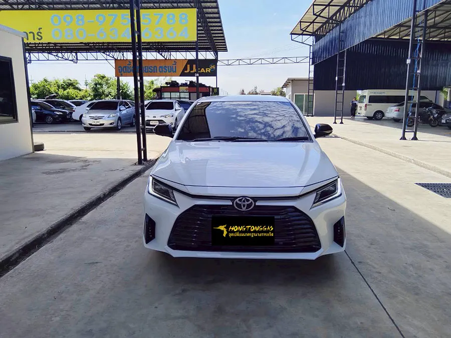 Toyota Yaris Ativ Prins EcoMax หม้อต้ม Tomasetto Nordic รางหัวฉีด Hana กรองแก๊สกลางสาย Certool F-750 กล่อง Prins AFC Compact 4D หัวเติมกรอง Certools NF199 ถังโดนัท 42L