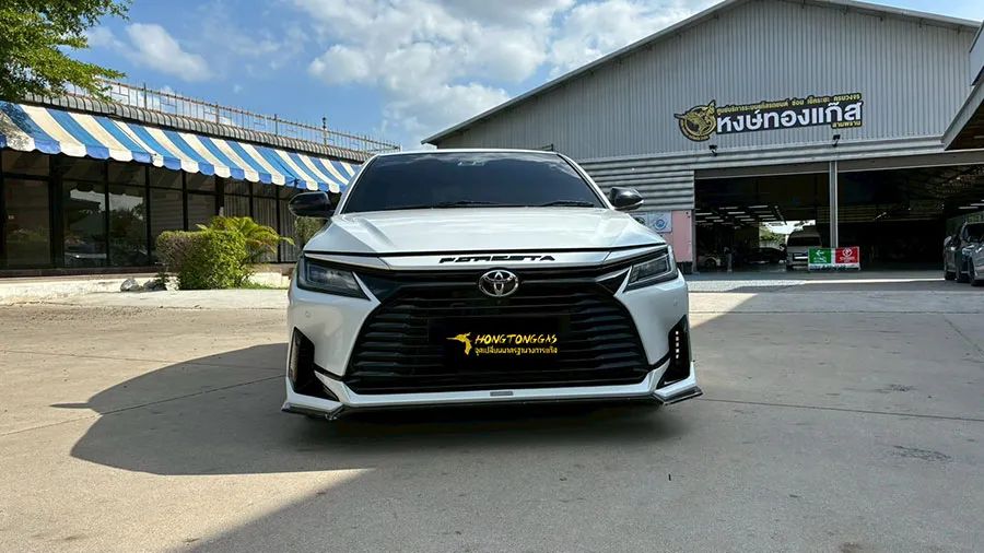Toyota Yaris Ativ Prins EcoMax หม้อต้ม Tomasetto Nordic รางหัวฉีด Hana กรองแก๊สกลางสาย Certool F-750 กล่อง Prins AFC Compact 4D หัวเติมกรอง Certools NF199 ถังโดนัท 42L