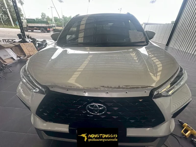 TOYOTA VELOZ Prins EcoMax หม้อต้ม Tomasetto Nordic รางหัวฉีด Hana กรองแก๊สกลางสาย Certool F-750 กล่อง Prins AFC Compact 4D ถังโดนัทวางใน 42L