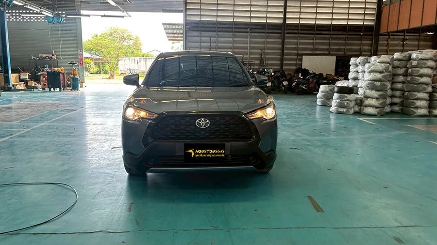 Toyota Corolla Cross Prins EcoMax หม้อต้ม Tomasetto Nordic รางหัวฉีด Hana กรองแก๊สกลางสาย Certool F-750 กล่อง Prins AFC Compact 4D หัวเติมกรอง Certools NF199 ถังโดนัทวางใน 42L