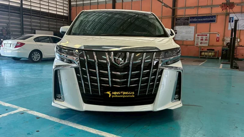 Toyota Alphard Prins Silverline หม้อต้ม Prins eVP-500 รางหัวฉีด Prins กรองแก๊ส PRINS KEIHIN กล่อง AFC Compact Pro 4D ถังโดนัทวางใน 49L