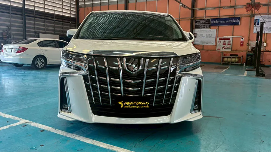 Toyota Alphard Prins Silverline หม้อต้ม Prins eVP-500 รางหัวฉีด Prins กรองแก๊ส PRINS KEIHIN กล่อง AFC Compact Pro 4D ถังโดนัทวางใน 49L