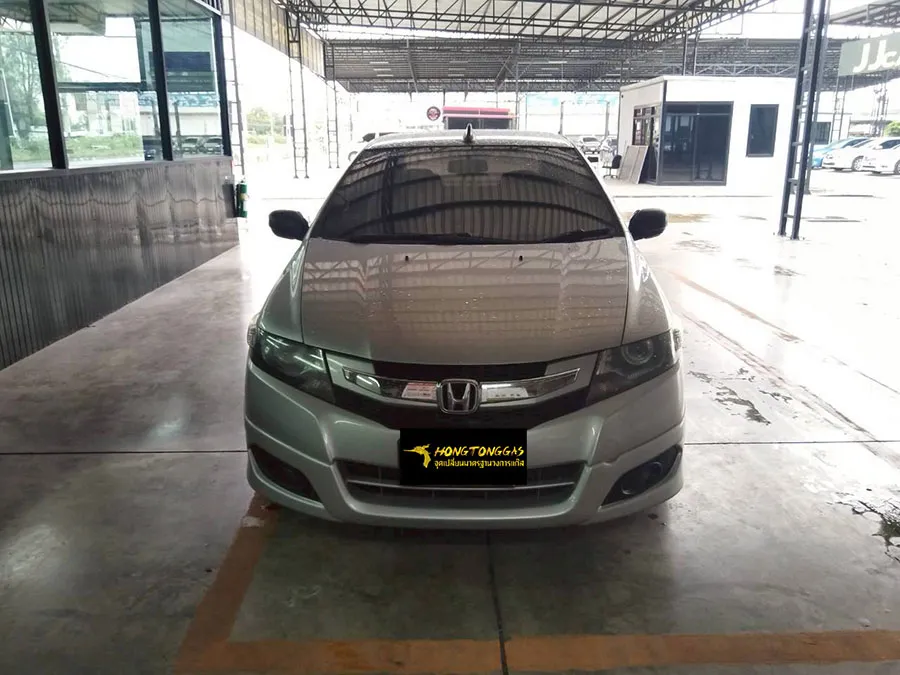 Honda City Prins EcoMax หม้อต้ม Tomasetto Nordic รางหัวฉีด Hana กรองแก๊สกลางสาย Certool F-750 กล่อง Prins AFC Compact 4D ถังโดนัทวางใน 42L