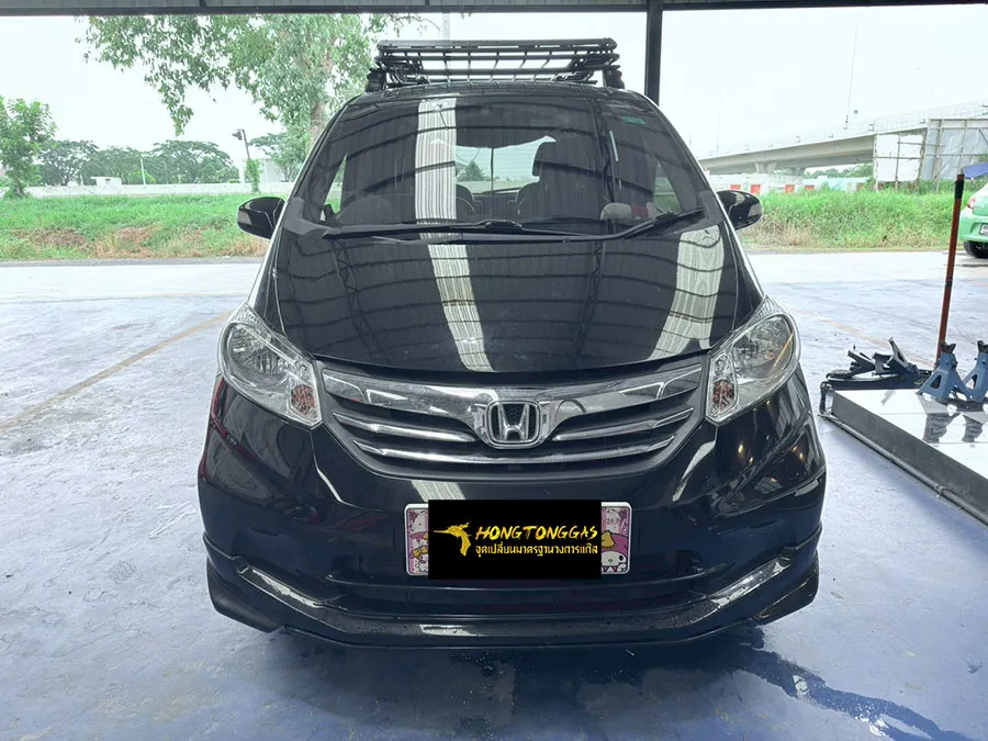 Honda Freed Prins EcoMax หม้อต้ม Tomasetto Nordic รางหัวฉีด Hana กรองแก๊สกลางสาย Certool F-750 กล่อง Prins AFC Compact 4D ถังโดนัท 35L (หุ้มยาง)