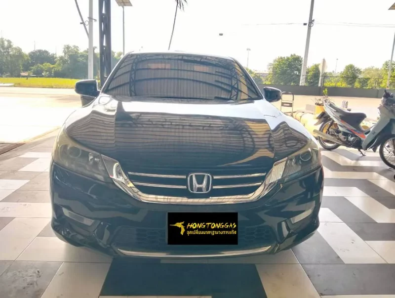 Honda Accord Prins EcoMax หม้อต้ม Tomasetto Nordic รางหัวฉีด Hana กรองแก๊สกลางสาย Certool F-750 กล่อง Prins AFC Compact 4D ถังโดนัทวางใน 54L
