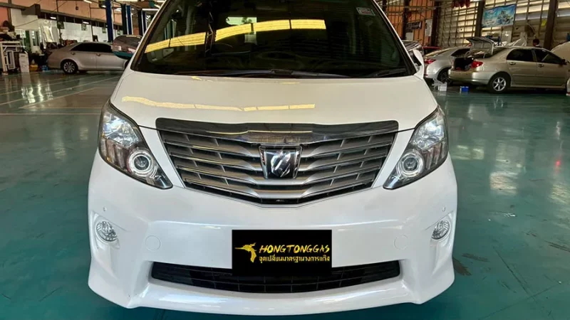 Toyota Alphard Prins Silverline หม้อต้ม Prins eVP-500 รางหัวฉีด Prins กรองแก๊ส PRINS KEIHIN กล่อง AFC Compact Pro 4D หัวเติมกรอง Certools NF199 ถังโดนัท 48L (หุ้มยาง)