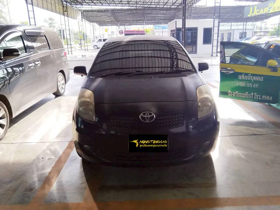 Toyota Yaris Prins EcoMax หม้อต้ม Tomasetto Nordic รางหัวฉีด Hana กรองแก๊สกลางสาย Certool F-750 กล่อง Prins AFC Compact 4D หัวเติมกรอง Certools NF199 ถังโดนัท 35L