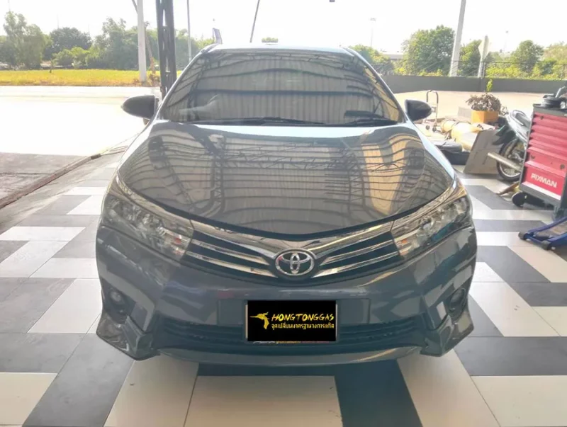 Toyota Altis Prins Silverline หม้อต้ม Prins eVP-500 รางหัวฉีด Prins กรองแก๊ส PRINS KEIHIN กล่อง AFC Compact Pro 4D ถังโดนัทวางบน 42L