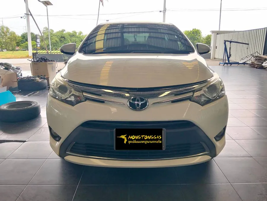 Toyota Vios Prins EcoMax หม้อต้ม Tomasetto Nordic รางหัวฉีด Hana กรองแก๊สกลางสาย Certool F-750 กล่อง Prins AFC Compact 4D ถังโดนัท 42L