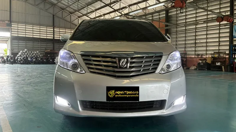 Toyota Alphard, Prins Silverline, Prins eVP-500 รางหัวฉีด Prins , PRINS KEIHIN กล่อง AFC Compact Pro 4D , Certools NF199 ถังโดนัท 48L (หุ้มยาง)