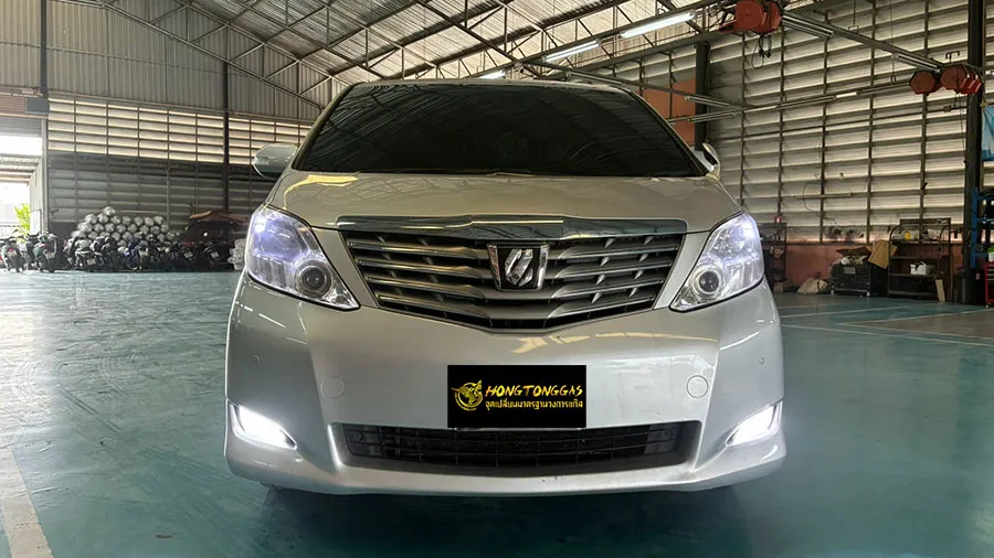 Toyota Alphard, Prins Silverline, Prins eVP-500 รางหัวฉีด Prins , PRINS KEIHIN กล่อง AFC Compact Pro 4D , Certools NF199 ถังโดนัท 48L (หุ้มยาง)
