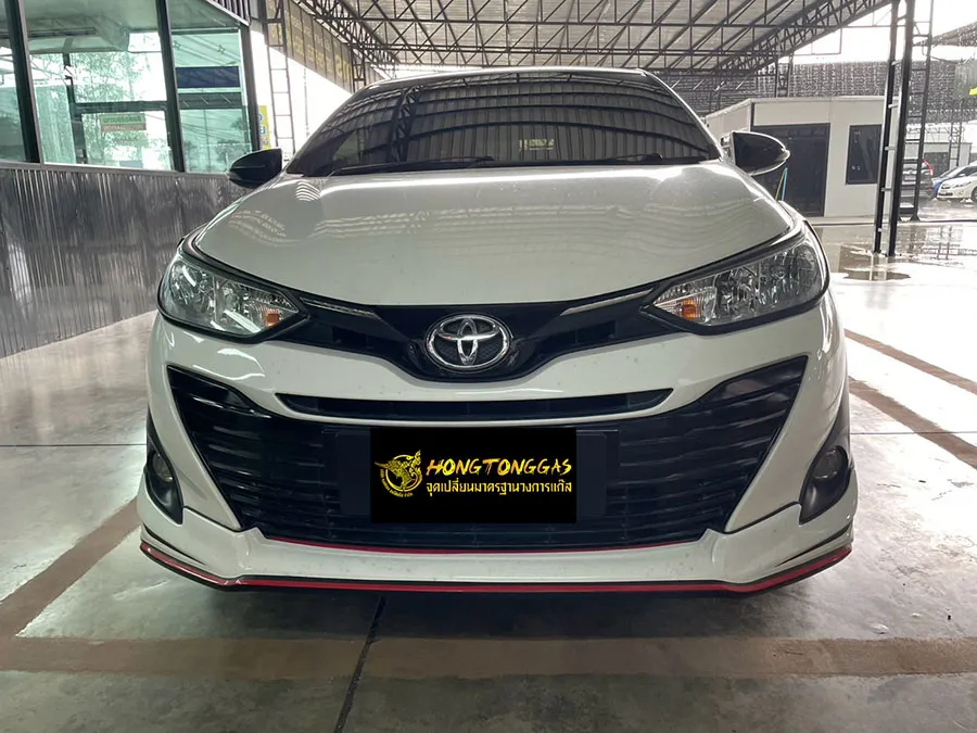 Toyota Yaris Ativ Prins EcoMax หม้อต้ม Tomasetto Nordic รางหัวฉีด Hana กรองแก๊สกลางสาย Certool F-750 กล่อง Prins AFC Compact 4D ถังโดนัทวางใน 42L