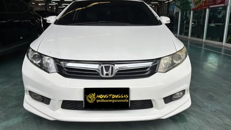 Honda Civic Prins EcoMax หม้อต้ม Tomasetto Nordic รางหัวฉีด Hana กรองแก๊สกลางสาย Certool F-750 กล่อง Prins AFC Compact 4D หัวเติมกรอง Certools NF199 ถังโดนัทวางใน 54L